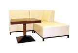Kanapa barowa sofa system soho A+B+C +stolik barowy na podstawie metalowej